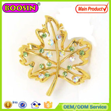 2015 Novo Convite de Casamento Broches Ouro Broche Folha De Cristal